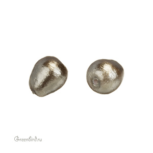 Хлопковый жемчуг "Капля" 8х11 мм, Bronze, 1 шт. (#CTP011-811-Bronze)