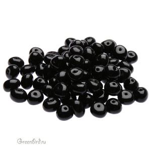 Бусины Nugget 6х8, черный, 25 гр (#0608-23980)