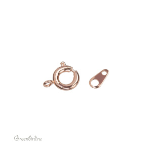 Замок-колечко, розовое золото, 1 шт. (9B655), Корея