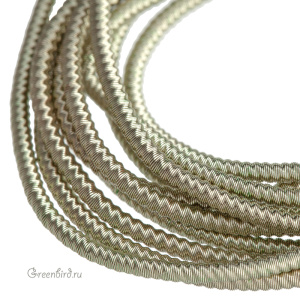 Канитель фигурная "зигзаг" 1.7 мм, бледный оливковый (KAN6139)
