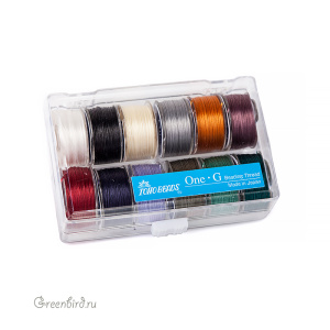 Набор нитей для бисероплетения TOHO One-G, 12 цветов (#MIX2)