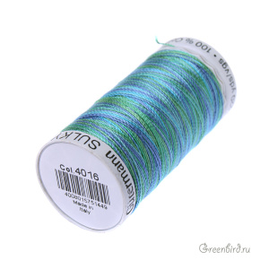 Нить Gutermann для вязания Cotton 12, хвост павлина (#4016)