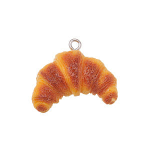 Подвеска "Круассан", пластик, коричневый, 1 шт. (#SV1701-Pendant-188)
