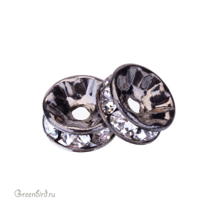 Swarovski 77508 Рондель PP24, оружейная сталь, прозрачный (#001), 1 шт.