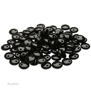 Lentil 2 отверстия 6mm, Jet, 10 гр (#23980)