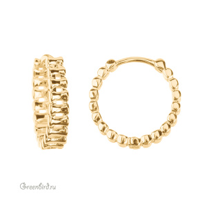 Швензы круглые "Дорожка" 20 мм, золото, пара (#SV1701-2440G)