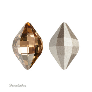 Swarovski 4230 Лемон 14х9 мм, золотистая дымка (#001GSHA), 1 шт.