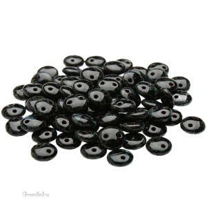 Lentil 2 отверстия 6mm, Jet/Picasso, 10 гр (#T23980)