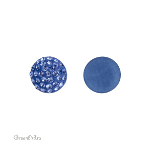 Swarovski 86601 Кабошон с кристальным паве 8 мм, сапфир (#206), 1 шт.