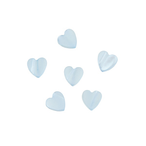 Бусина "Сердце" 8,5 мм, голубой перламутр, 1 шт. (#SVA-PRL-040)