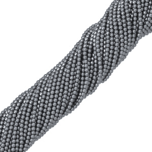 Crystalbird Жемчуг круглый 4 мм, гематит, нить (#57)