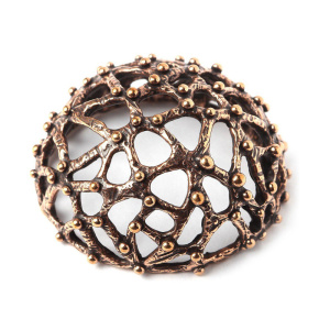 "Зима", чашечка-коннектор, ант. бронза, 1 шт. (#1220)