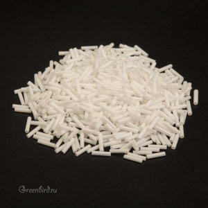 Бисер MIYUKI Slender Bugle 6 мм – Matte Opaque Cream (#2021), 10 г