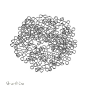 Кримпы микро 1,5х1 мм, родий (#CT01R)