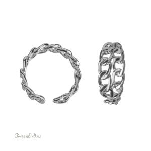 Основа для кольца "Цепь" 5мм, родий (#SV1701-RB-11R)