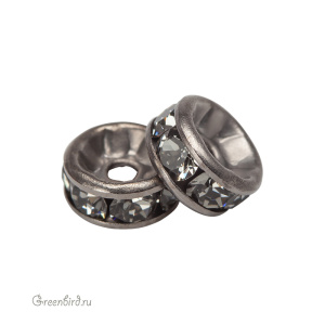 Swarovski 77505 Рондель PP16, оружейная сталь, черный алмаз (#215), 1 шт.
