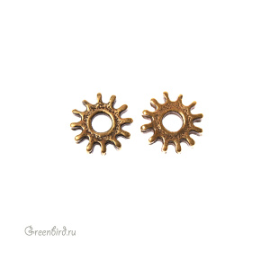 "Стимпанк", бусина, ант. латунь, 1 шт (#Л1406)