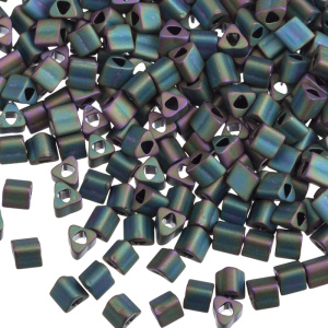 Бисер TOHO Triangle 8/0 матовый металлик, перидот (#707), 10 г