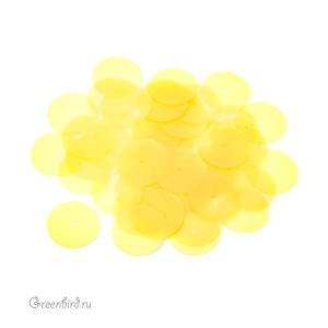 Пайетки 16мм плоские Limone (#216F)