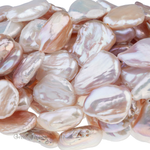 Жемчуг пресноводный барочный объемный, розовый/персиковый, 1 шт. (#9005-Pink)