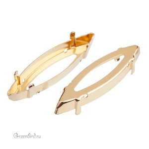 4200 Оправа для Marquise Fancy Stone 48х13 мм, томпак/золото