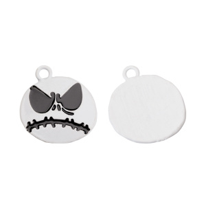 Подвеска "Хэллоуин, Джек", эмаль, белый, 1 шт. (#CN-PN-211)