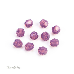 Swarovski 5000 Бусины круглые 4 мм, цикламен опал (#398), уп. 10 шт.