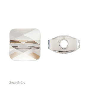 Swarovski 5053 Бусина Мини Квадрат 6 мм, серебристая дымка (#001SSHA), 1 шт.