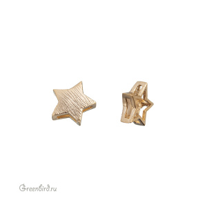 Коннектор "Звездочка", матовое золото, 1 шт. (9E933), Корея