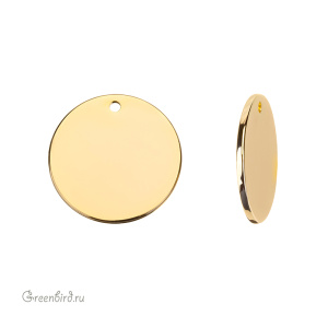 Подвеска "Монисто" 16 мм, золото, 1 шт. (#SVA-BASE-348G)