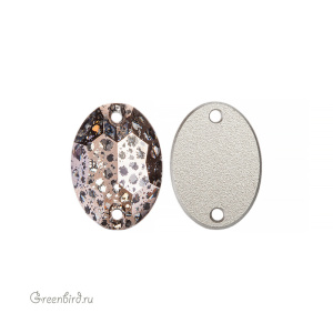 Swarovski пришивные 3210 Овал 10х7 мм, розовая патина (#001ROSPA), 1 шт.