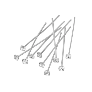 Swarovski Пин с кристаллом 1028 PP24, 38 мм, серебро, прозрачный (#001)