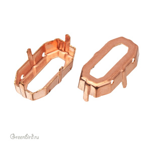 4595 Оправа для ювелирного кристалла Elongated Imperial FS 20х10 мм, томпак