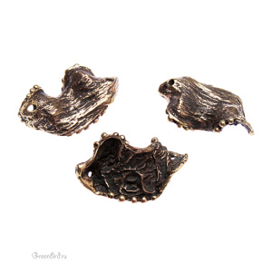 "Вальс цветов", коннектор, ант. латунь, 1 шт. (#Л0824)