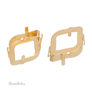 4230 Оправа для ювелирного кристалла Lemon FS 23х15 мм, золото