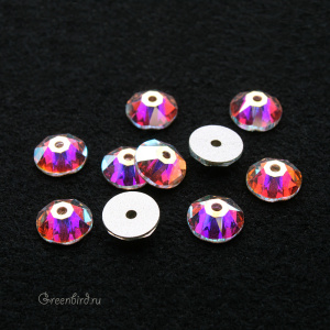 Swarovski 3188 Пайетки 5 мм, прозрачный радужный (#001AB), уп. 10 шт.