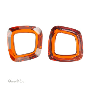Swarovski 4437 Космик Квадрат 14 мм, красная магма (#001REDM), 1 шт.