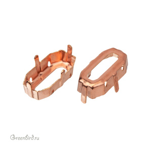 4595 Оправа для ювелирного кристалла Elongated Imperial FS 16х8 мм, томпак