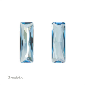 Swarovski 4547 Багет Принцесса 15x5 мм, аквамарин без фольги (#202UNF), 1 шт.