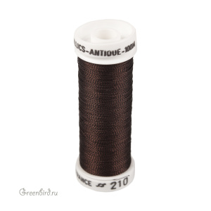 Металлизированная нить AVAS Antique, темная медь, 100 м (#210)
