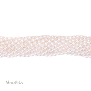 Жемчуг "Майорка" рис 4х3 мм, кремовый, нить (#Maj-80)