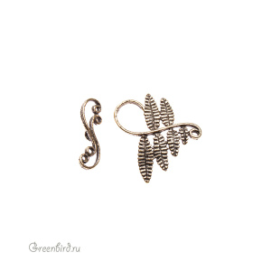 "Реликтовый лес", замок-тоггл, ант. латунь, 1 шт. (#Л2624)