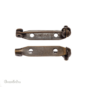 Основа для броши MIYUKI 28 мм, античная латунь, 1 шт. (#K508-B)