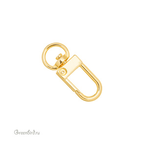 Замок-карабин 33 мм, золото, 1 шт. (#SV1701-JS-57G)