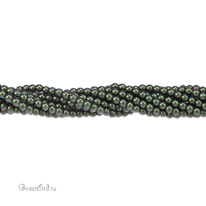 Swarovski 5810 Жемчуг 2 мм, зеленый скарабей (#946), уп. 50 шт.