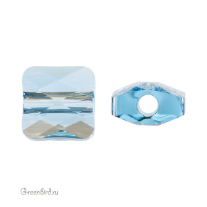 Swarovski 5053 Бусина Мини Квадрат 6 мм, аквамарин (#202), 1 шт.