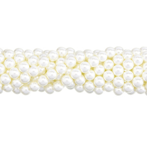 Жемчуг Crystalbird, круглый, 10 мм, Ivory, нить (#106)