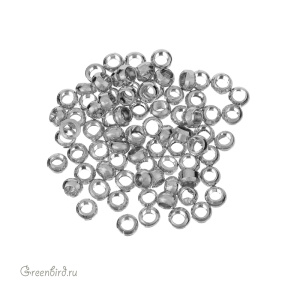 Кримпы микро 2х1,2 мм, родий (#CT02R)