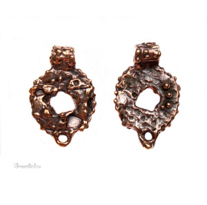 "Фактура земли", подвеска, ант. бронза, 1 шт. (#0229)