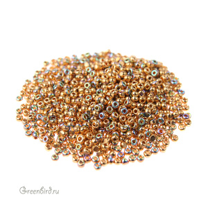 Бисер граненый Preciosa Charlotte Cut 15/0, 24K Gold AB (#15-GPAB)